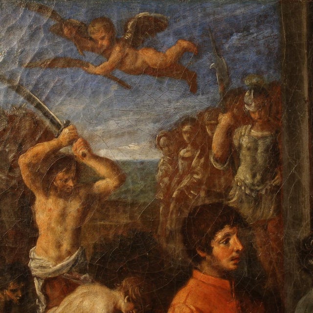 Italian Artist, The Martyrdom of the Four Crowned Saints, 1660, Oil on Canvas For Sale - Image 12 of 15