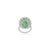 Green Luxury 13.17 Ct Oval Emerald & 3.39 Ct Natural Diamond Ring Size 6.5 in 18k Solid Gold For Sale - Image 8 of 14