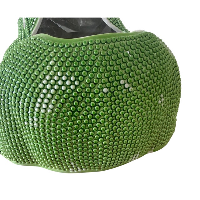 Antique Large Chinese Green Frog Planter/Cachepot For Sale - Image 12 of 12