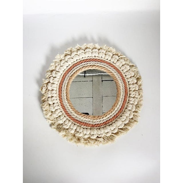 21st Century Mirror with Fabric Frame, France For Sale - Image 4 of 10