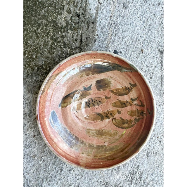 Late 20th Century Vintage Boho Original Studio Pottery Bowl For Sale - Image 5 of 7