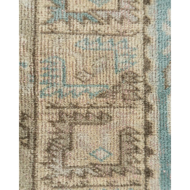 Vintage Circa 1940 Turkish Oushak Rug Lightly Distressed 6ft 4in X 8ft For Sale - Image 10 of 12