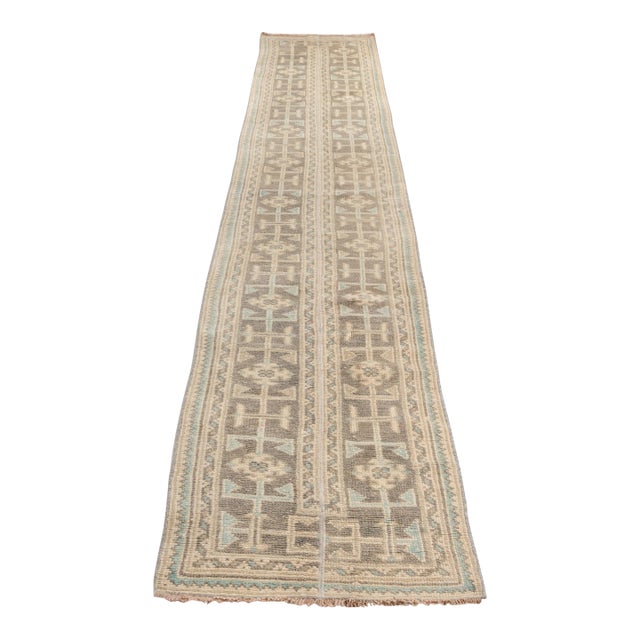 Antique Vintage Floral Runner Rug For Sale