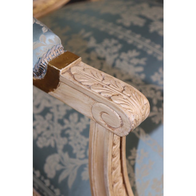 Set 10 French Louis XVI Style Parcel Gilt Dining Chairs. For Sale - Image 16 of 16