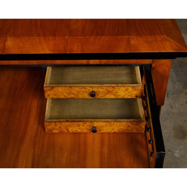 Biedermeier Period 19th Century Walnut Butler's Chest with Drop Front Desk For Sale - Image 10 of 11