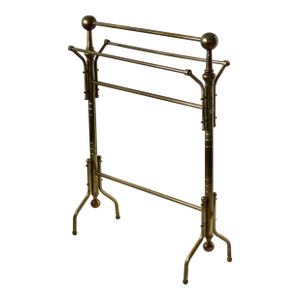 Vintage Victorian-Style Brass Towel Blanket Comforter Rack Stand