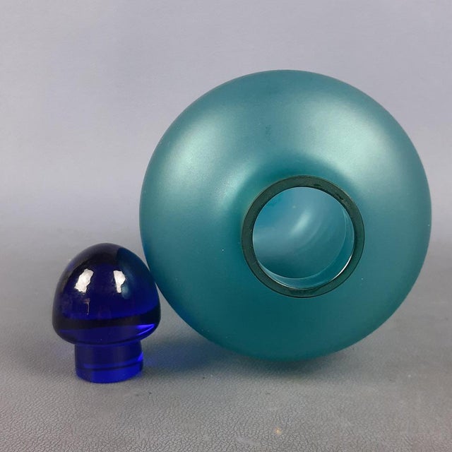 Red Modern Murano Glass Bottles in Blue, Green & Red by V. Nason & C., 1970s, Set of 2 For Sale - Image 8 of 16