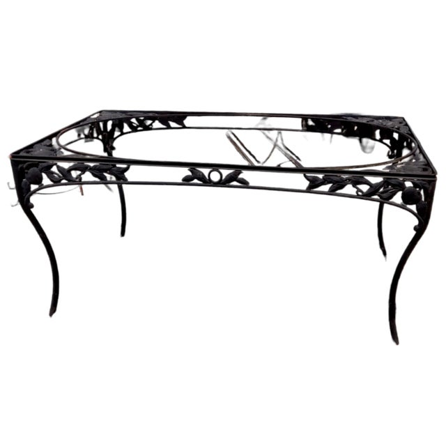 1950s Cast Aluminum Pomegranate Design Motif on Cast Iron Rectangular ...