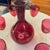1940s Cranberry Glass Decanter 6 Port Glasses and Shot Glass Stopper For Sale - Image 5 of 14