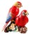 Hand-Painted Porcelain Parrot Figurine – 10.2" Colorful Ceramic Bird Sculpture For Sale