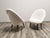 Mid-Century White Wool Armchairs, Set of 2 For Sale - Image 14 of 17