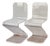 Acrylic Glass Zig Zag Chairs, Set of 2 For Sale