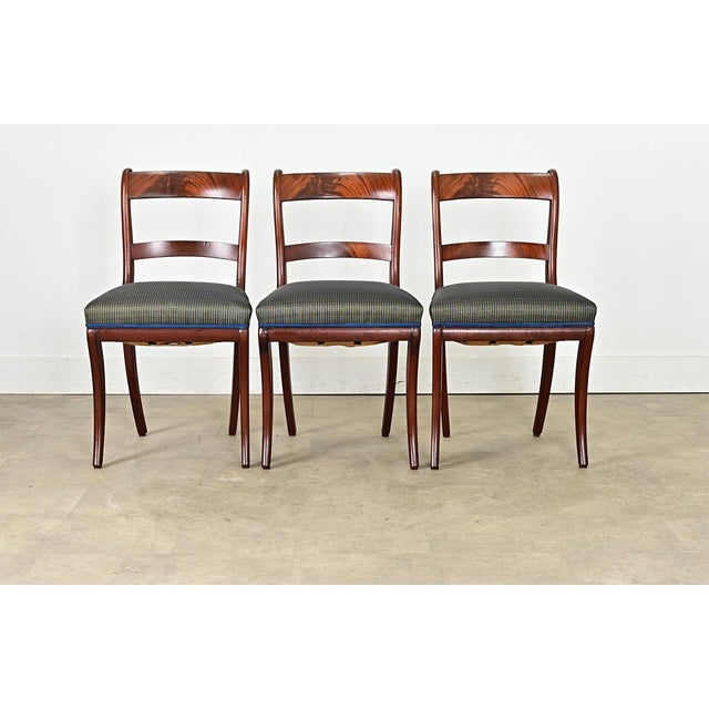 Early 19th Century Set of Three 19th Century French Mahogany Side Chairs For Sale - Image 5 of 9