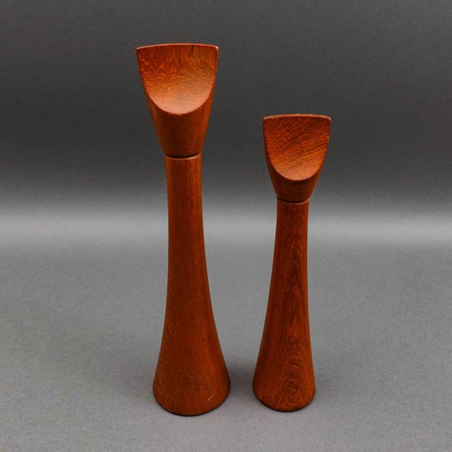 Dansk Jens Quistaard Denmark Vintage Teak Wood Salt & Pepper Mill Set Rare. Measures approximately: Small: 2 1/4";...