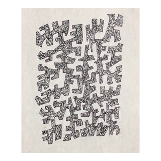 1992 William Davis Mid Century Modern Style Drawing For Sale