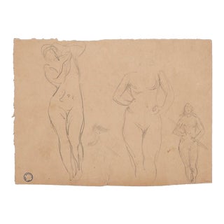 Figures of Women - Drawing - Early 20th-Century For Sale