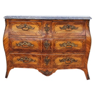 Vintage Louis XV Commode in Walnut For Sale