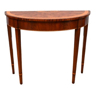 Sheraton Mahogany Console Tables, Set of 2 For Sale