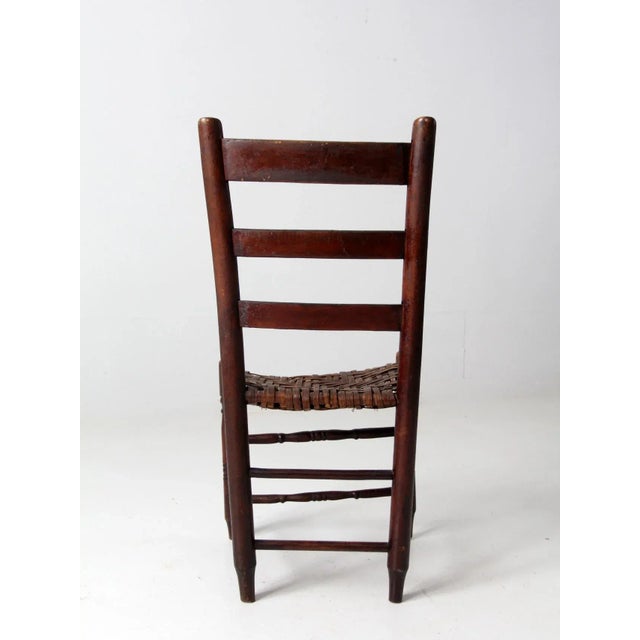 Antique Woven Seat Chair For Sale - Image 10 of 12