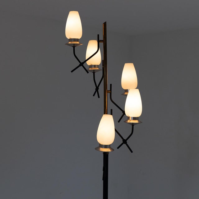 Italian Floor Lamp with Five Lights, 1950s For Sale - Image 3 of 9