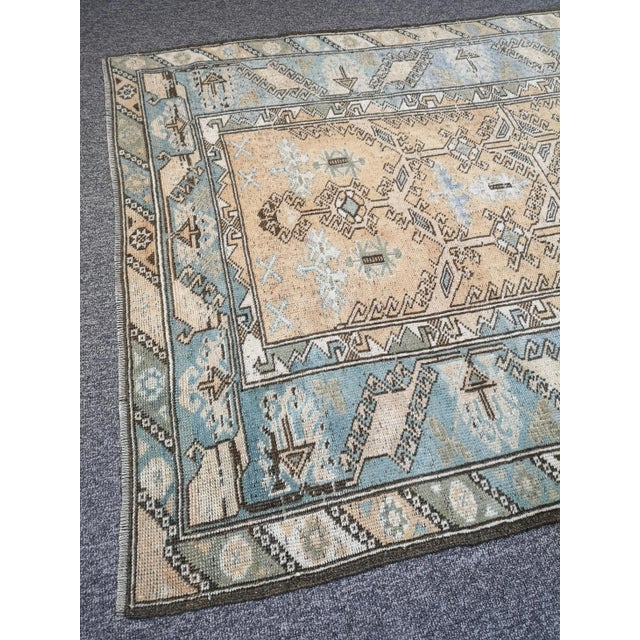 Textile Vintage Turkish Hand-Knotted Anatolian Area Rug For Sale - Image 7 of 13