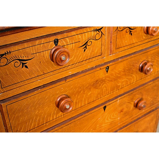 English 19th Century Faux Bois Painted Chest For Sale - Image 16 of 17