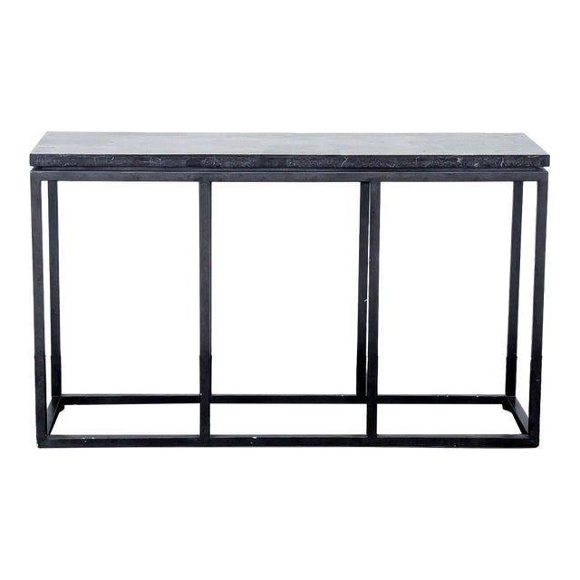 Broyhill Metal and Faux Stone Console Table For Sale