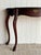 Late 20th Century Vintage Mahogany Entry Console Table With Shaped Front and Brass Pull For Sale - Image 5 of 12