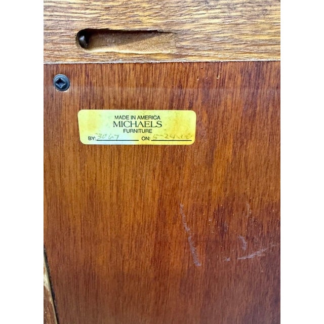 Vintage Stickley Style Mission Oak Bookcase For Sale - Image 9 of 9