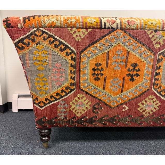 English George Smith Hand Woven Kilim Sofa For Sale - Image 10 of 12