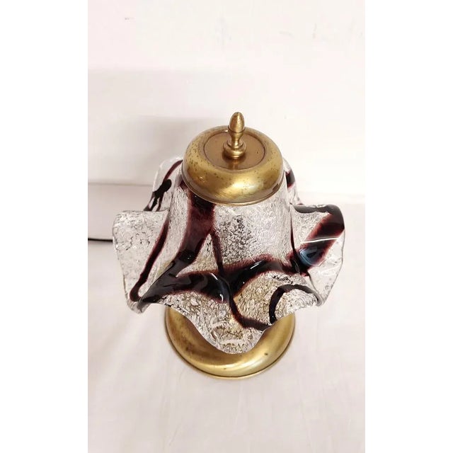 Table Lamp with Glass Tulip. Italy, 1980s For Sale - Image 12 of 13