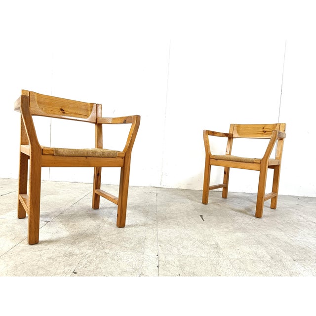 Vintage Scandinavian Pine Dining Chairs from GM Mobler, 1960s, Set of 5 For Sale - Image 6 of 12