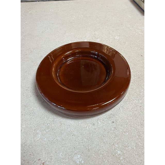 Modern Vintage Amber Metal Lidded Box With Insert For Sale - Image 3 of 6