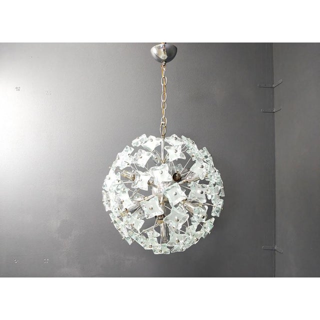 Blue Mid-Century Glass Sputnik Chandelier, 1970s For Sale - Image 8 of 12