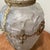 Antique Frosted Sculpted Vase W/ French Gold Metal Filigree and Cameo Medallion For Sale - Image 10 of 12