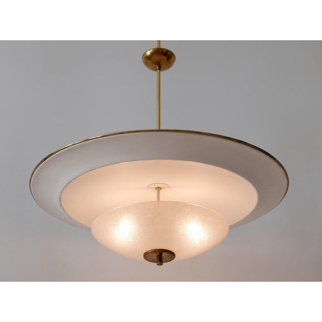 Large Mid-Century Modern UFO Ceiling or Pendant Lamp, Germany, 1950s For Sale - Image 12 of 18