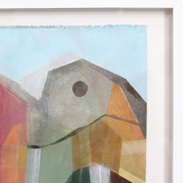 2020s Saguaro - Framed Earth Tones Original Southwest Landscape Abstract Acrylic Painting on Canvas by Maria C. Bernhardsson For Sale - Image 5 of 9