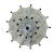 Metal Vintage Two Tiers Upside Down Umbrella Ceiling Chandelier With Bells, White/ Blue in Arabasic Design Style For Sale - Image 7 of 9
