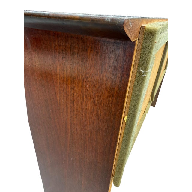 Mid-Century Mainline by Hooker Walnut & Cane Bookcase Headboard, 1957 For Sale - Image 13 of 15