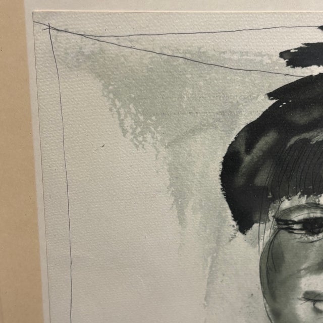 1960s Bruno Cassinari, A Woman's Face, 1961, Watercolor Painting For Sale - Image 5 of 12