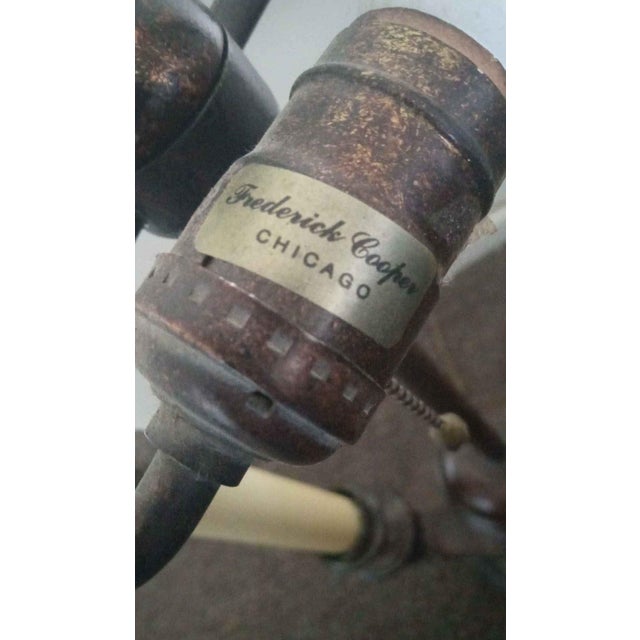 Vintage Frederick Cooper Bronze Candlestck Table Lamp For Sale - Image 6 of 15