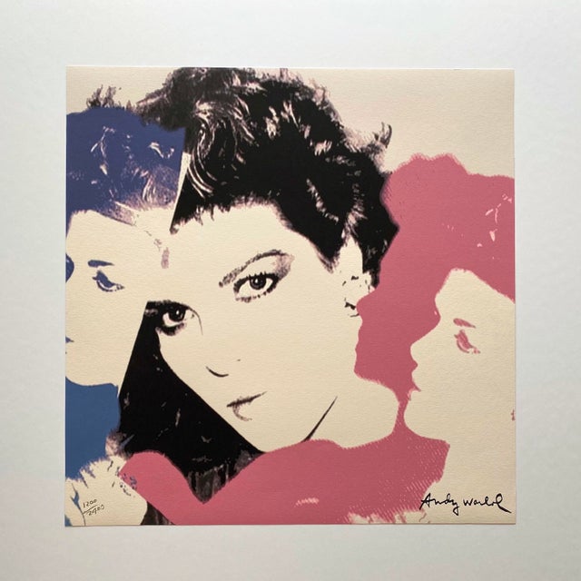 Postmodern Andy Warhol Vintage 1986 Limited Edition Large Fine Art Lithograph Print " Princess Caroline of Monaco " 1983 For Sale - Image 3 of 12