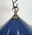 Mid-Century Modern British Industrial Blue Enamel Factory Pendant Lamp, 1950s For Sale - Image 3 of 15
