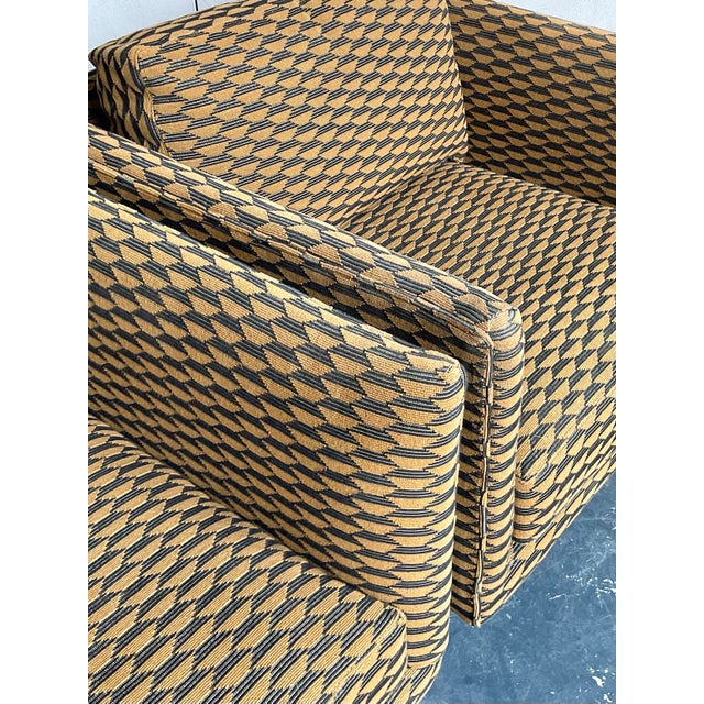 Metal Vintage Boho Milo Baughman for Thayer Coggin T Back Chairs - A Pair For Sale - Image 7 of 9