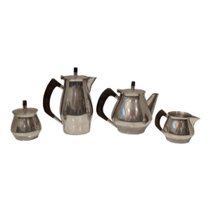 1950s Fred Dodson Pewter Coffee and Tea Service Mid Century Craft- 4 Pieces