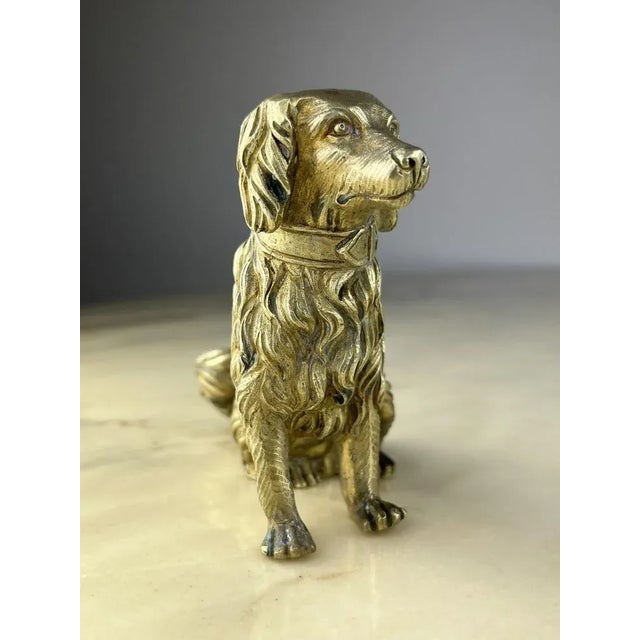 Italian Ottone Stopper of Pastore Dog, 1960s For Sale - Image 6 of 12