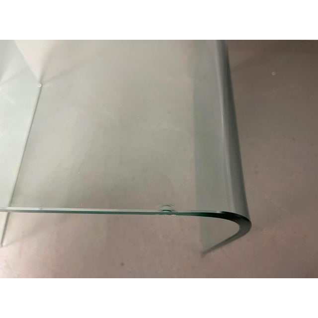 Waterfall Side Tables in Bent Glass by Angelo Cortesi for Fiam Italia, Italy, 1980s, Set of 2 For Sale - Image 15 of 16