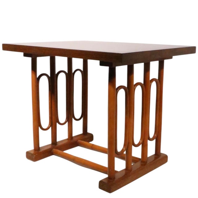 Mid 20th Century Stylish Mid Century Bamboo Side End Table For Sale In New York - Image 6 of 9