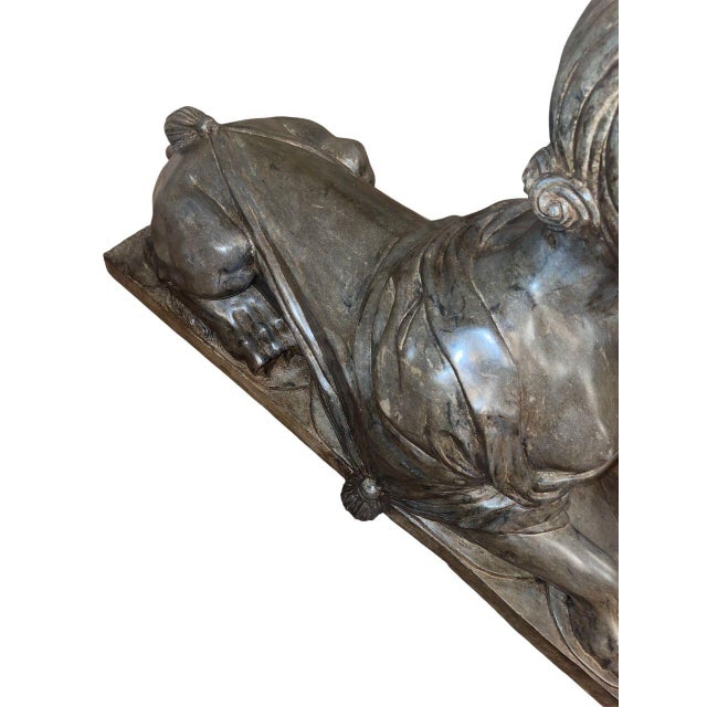 Late 19th Century Pair French Stone Sphinx Figures of Madame De Pompadour For Sale - Image 13 of 14