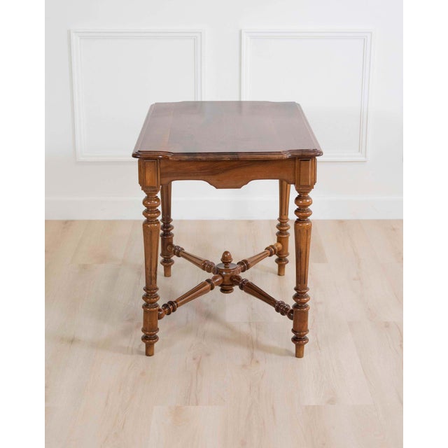 19th Century Italian Walnut Writing Desk, Neoclassical Design For Sale In Atlanta - Image 6 of 18